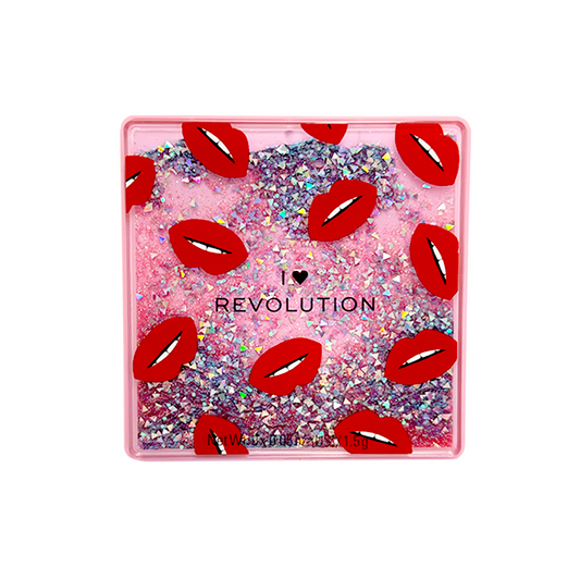 I Heart Revolution Makeup Eyeshadow Palette Glitter Lips