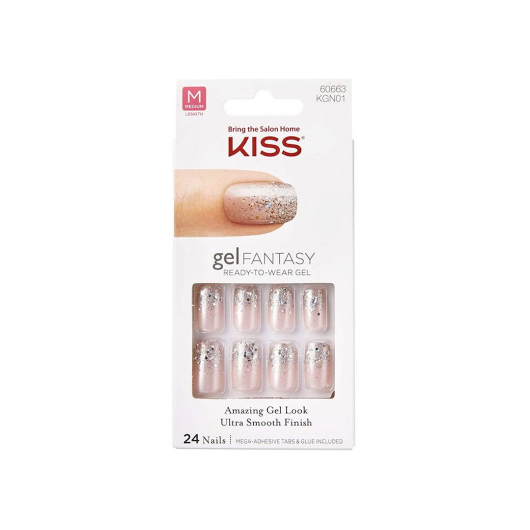 Kiss Gel Fantasy Ready To Wear Gel 24 Nails Medium length 60663 KGN01