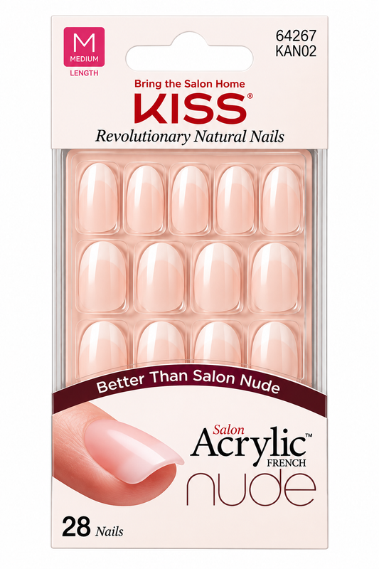 Kiss Acrylic French Nude Nails 64267 KAN02