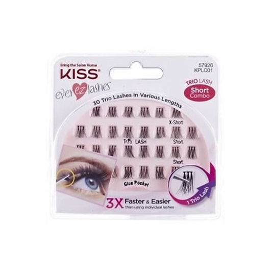 Kiss 30 Trio in Various Lengths Short Combo False Eyelashes