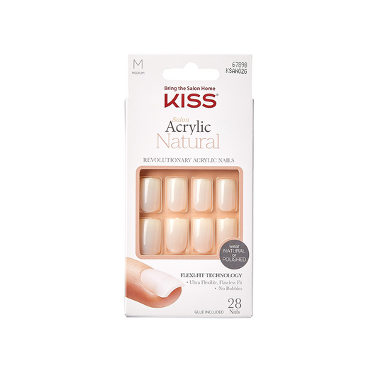 Kiss Acrylic Natural 28 Medium Nails 67898