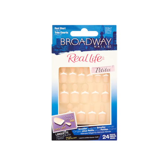 Kiss Broadway Real Life 24 Real Short Nails Pink 50847 BSFP02