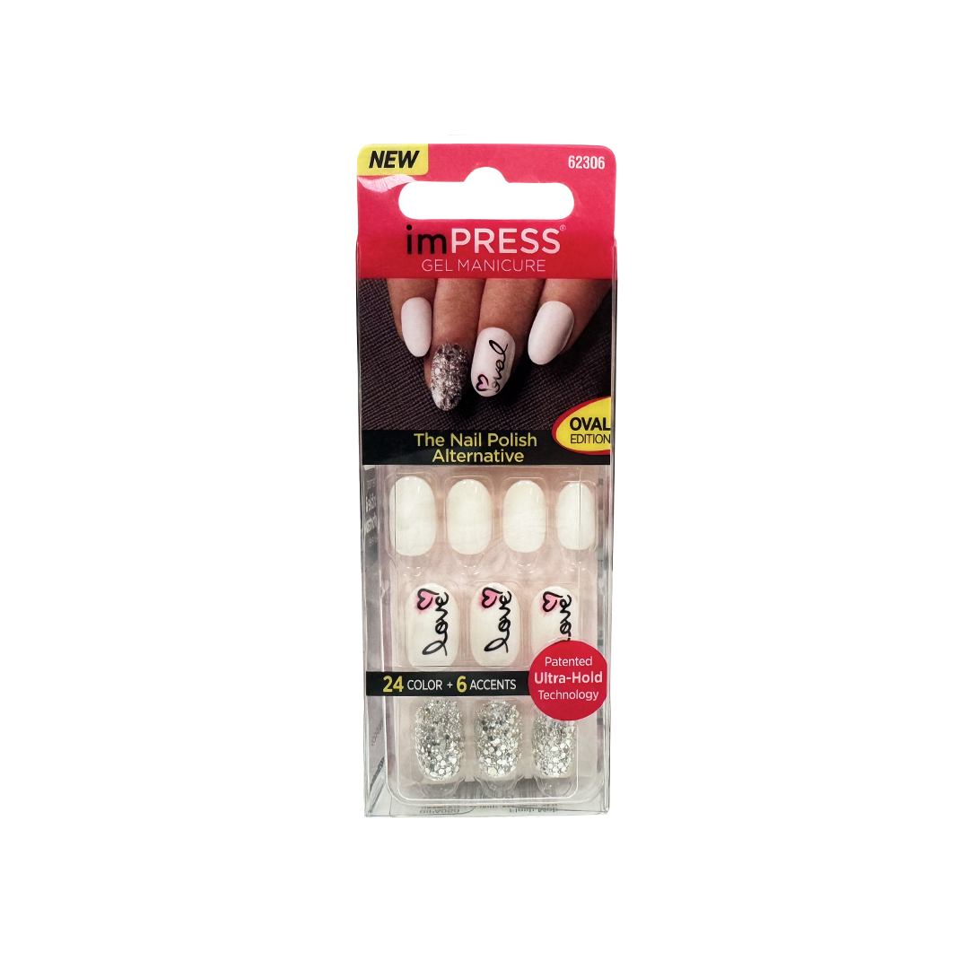 Kiss Gel 30 Nails Flash Mob White Love 62306