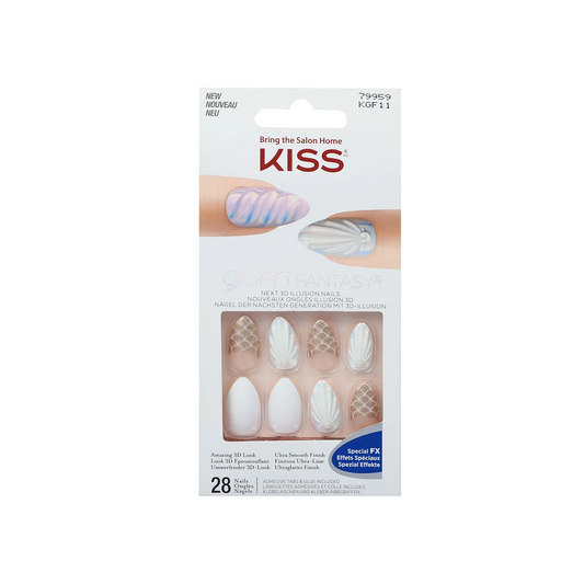 Kiss Gel Fantasy 28 Medium Nails 79959 Shell KGF11
