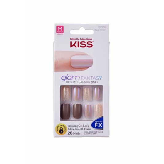 Kiss Glam Fantasy 28 Medium Nails 82959 KGF100F