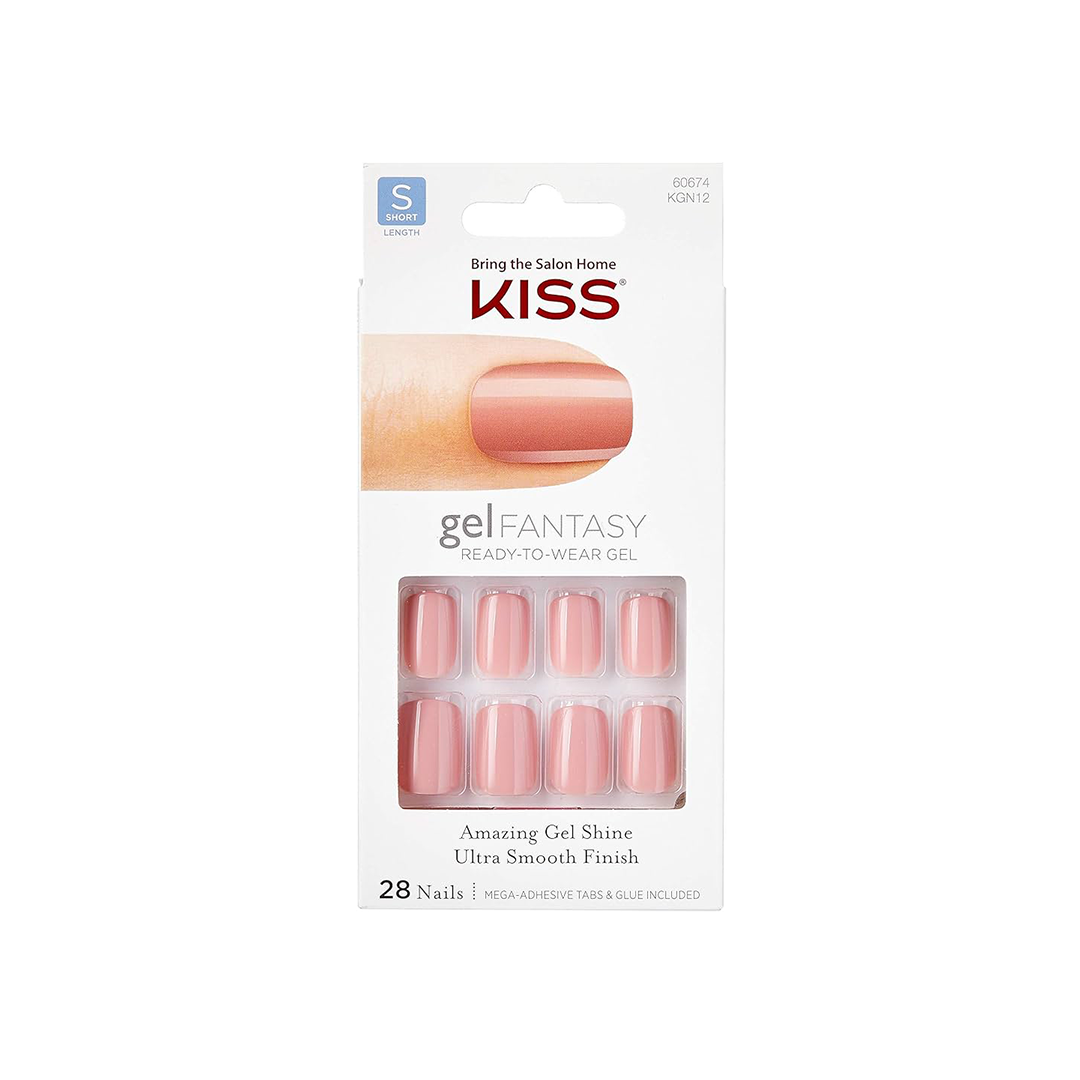 Kiss Gel Fantasy Ready To Wear Gel 24 Nails Small Length KGN12