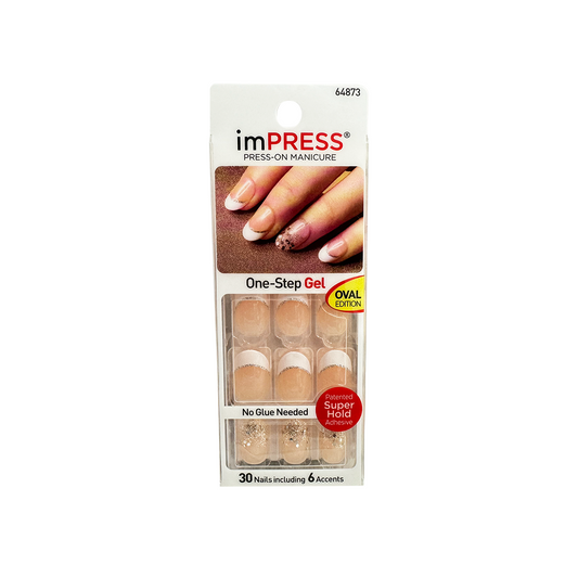 Kiss Gel Impress 30 Nails Glitter Tip 64873