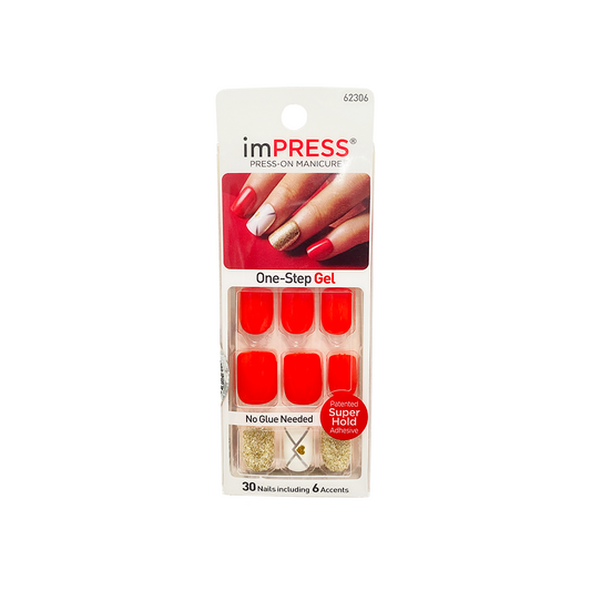 Kiss Gel 30 Nails Flash Mob Red 62306