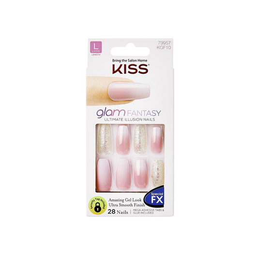 Kiss Glam Fantasy 28 Nails Gradient Glitter 79957 KGF10