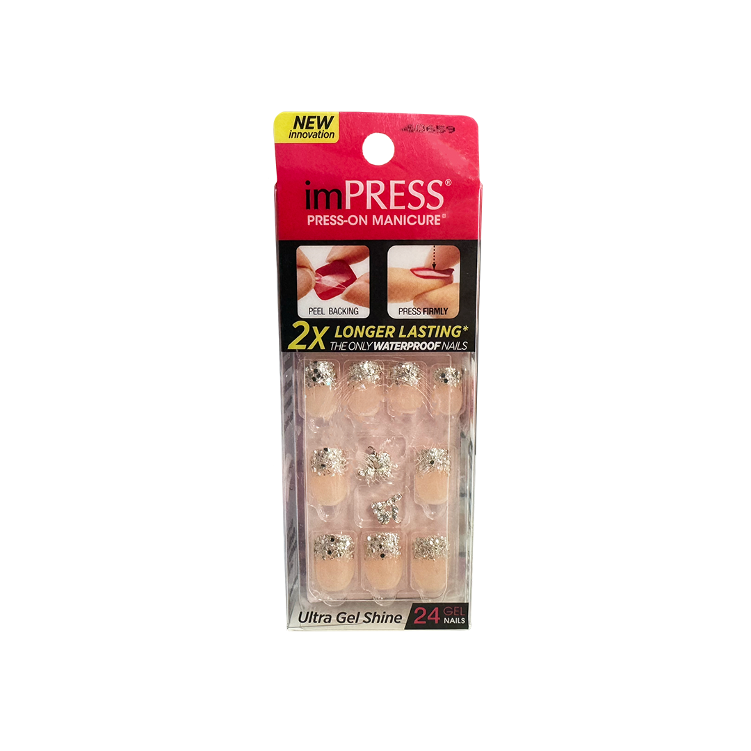 Kiss Impress 24 Nails 60659 One Shine Day Glitter Tip