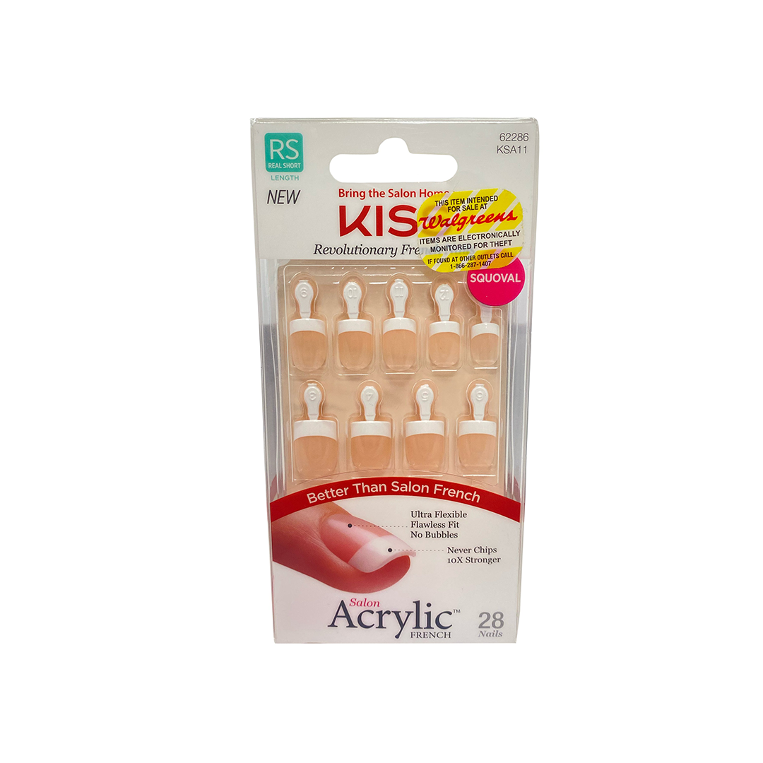 Kiss Salon Acrylic Real Short 28 Nails 62286 KSA11