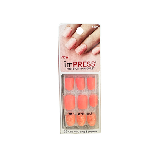 Kiss Impress 30 Nails 62304 Boogie Down Pink Sparkle