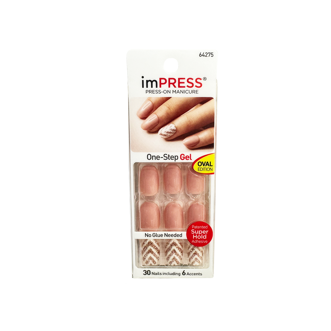 Kiss Impress False Nails Shocking Glitter Zig Zag 64275
