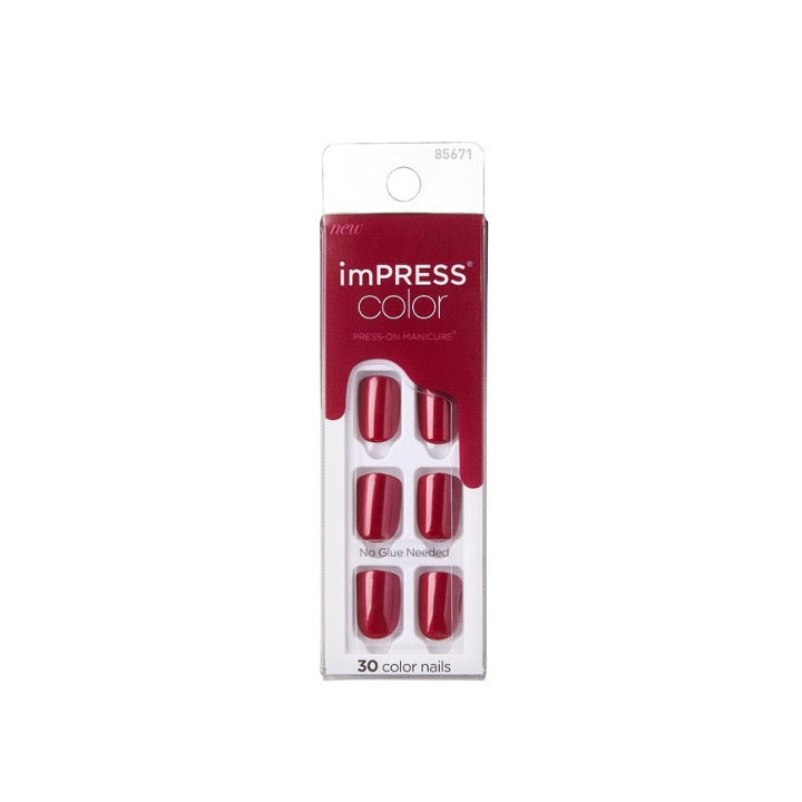 Kiss Impress Color Nails Red Velvet 85671