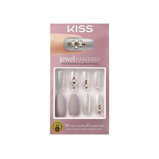 Kiss Jewel Fantasy 30 Nails Silver Jewel 69112
