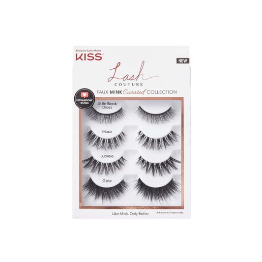 Kiss Lash Couture Curated Collection Faux Mink False Lashes 4 Pack