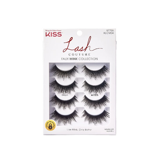 Kiss Lash Couture Faux Mink False Lashes 4 Pack Sequin