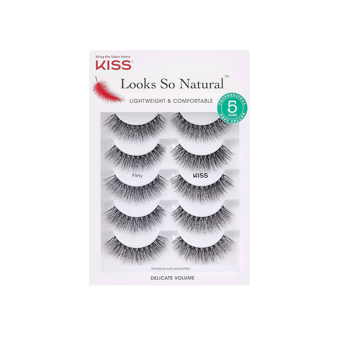 Kiss Looks So Natural False Lashes 5 Piece Flirty 62643
