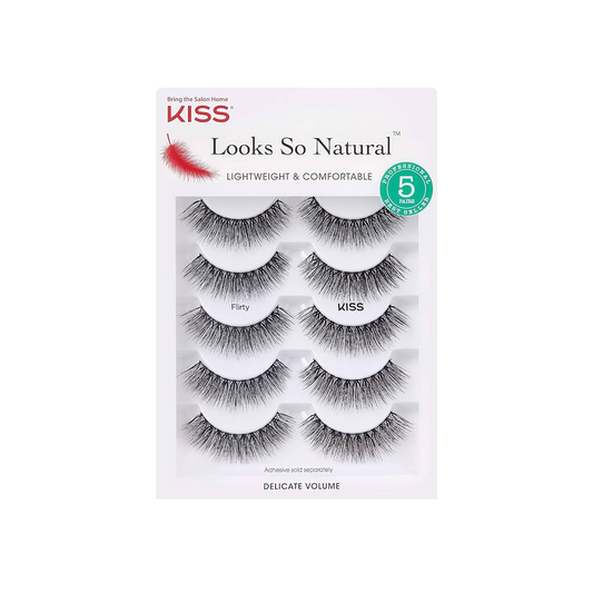 Kiss Looks So Natural False Lashes 5 Piece Flirty 62643