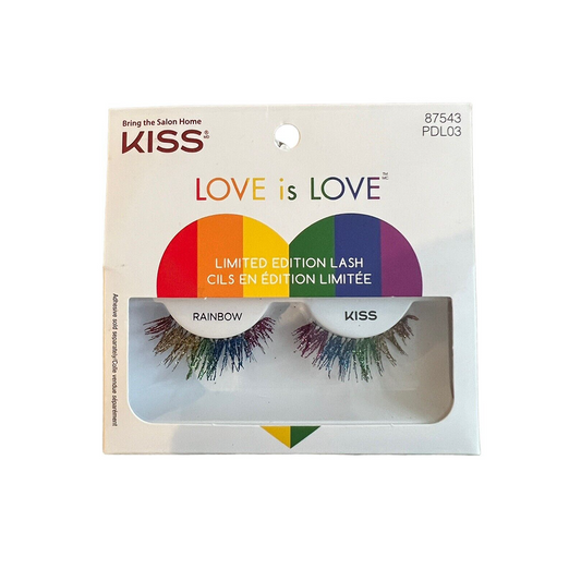 Kiss Love is Love False eyelashes Rainbow