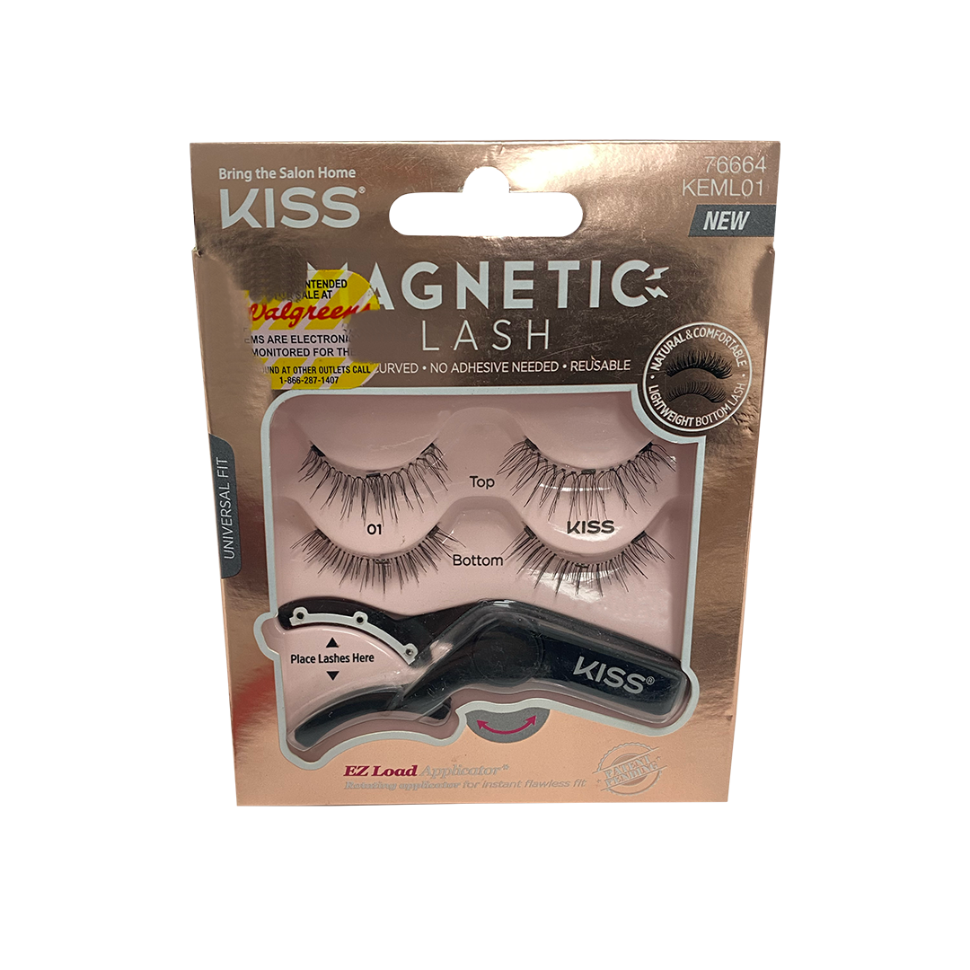 Kiss Magnetic Lash False Eyelashes 76664 With Eyeliner