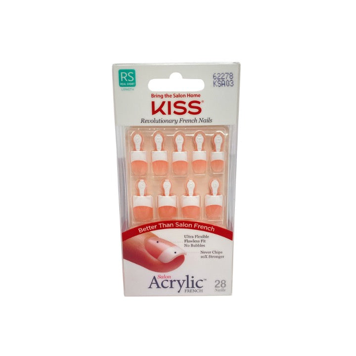 Kiss Revolutionary 28 Real Short French Nails 62278