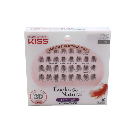 Kiss Trio Lash Short Combo False Eyelashes & Glue 57927