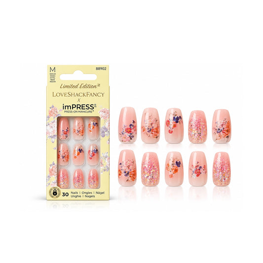 Kiss X Love Shack Fancy Impress Citrus Candy 30 Medium Nails 88902