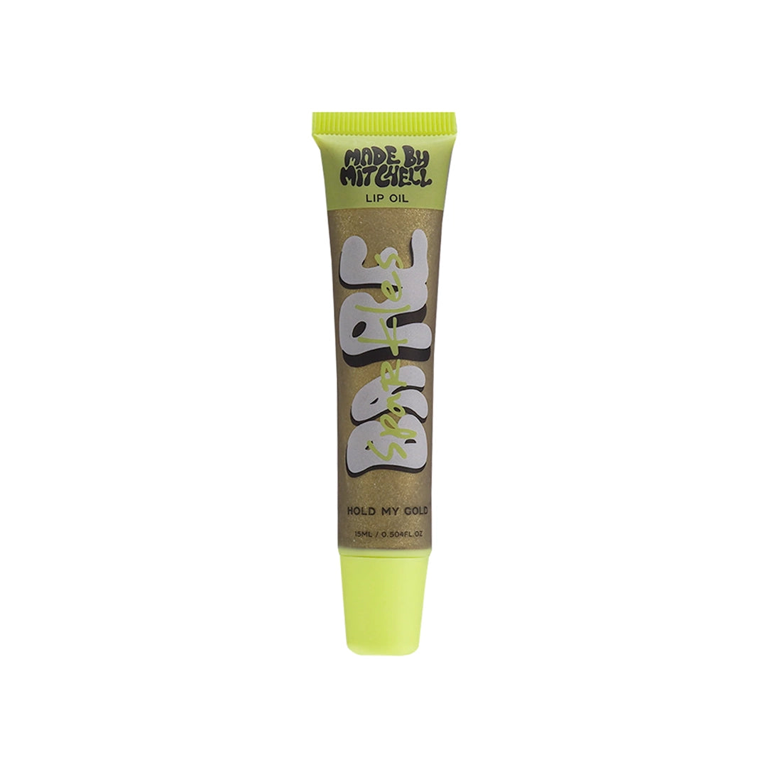 Made By Mitchell Bare Sparkles Lip Oil Hold My Gold 15ml
