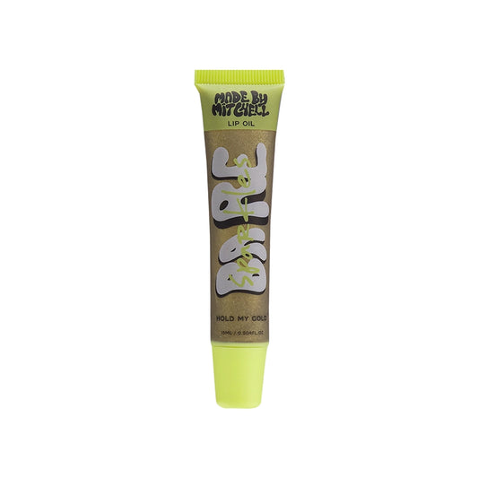 Made By Mitchell Bare Sparkles Lip Oil Hold My Gold 15ml