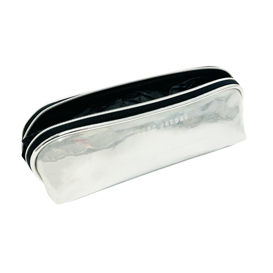 Marc Jacobs Silver Patent Cosmetic Bag