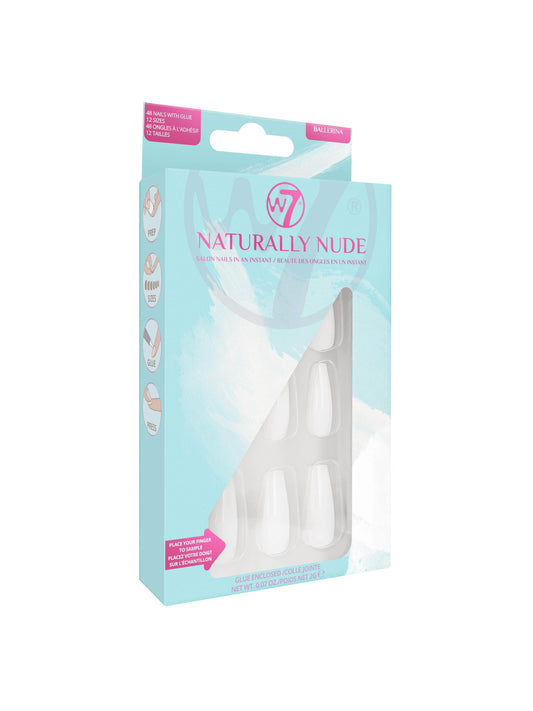 W7 Naturally Nude False Nails Coffin
