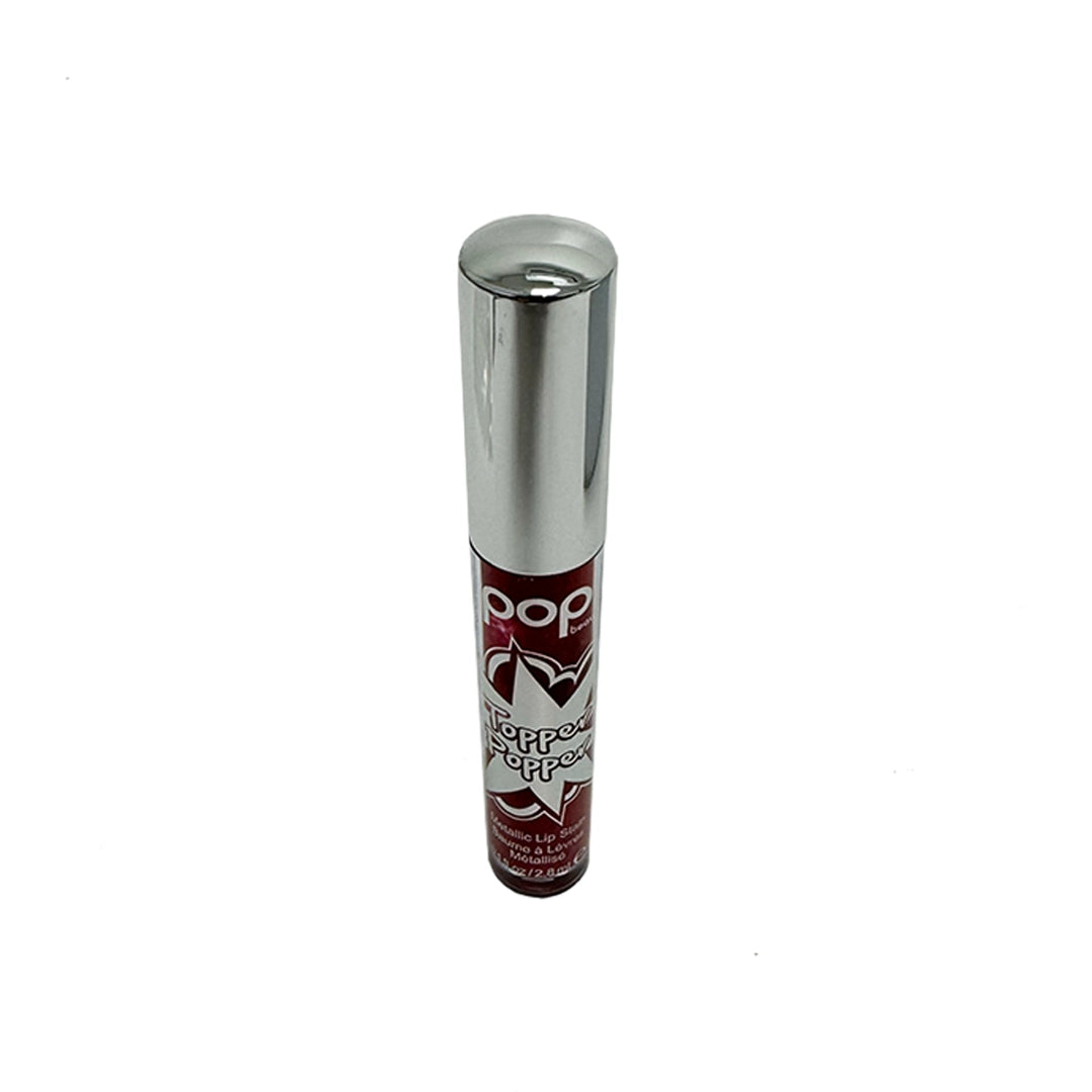 Pop Beauty Topper Popper Metallic Lip Stain Red Popper