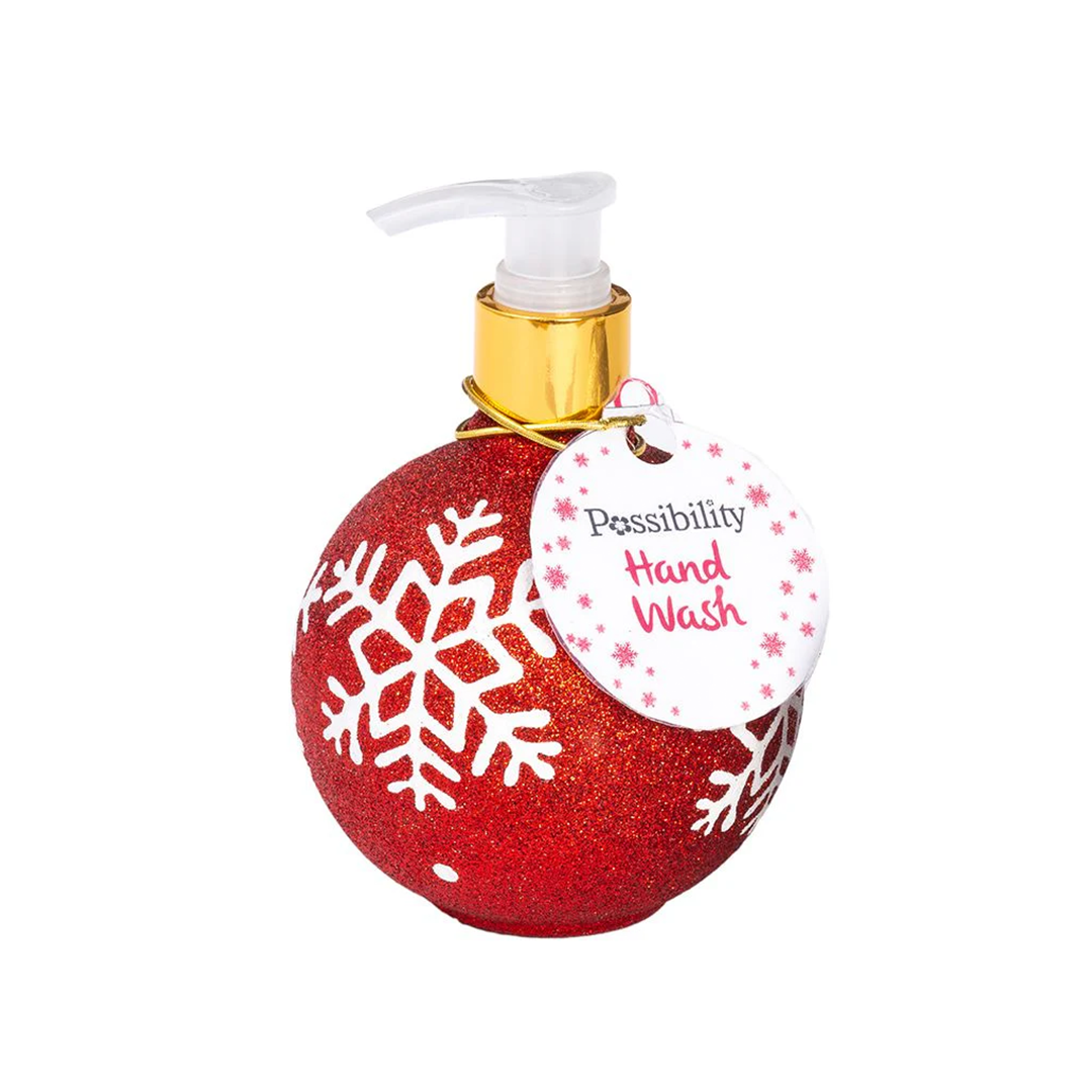Possibility Glitter Snowflake Hand Wash Red