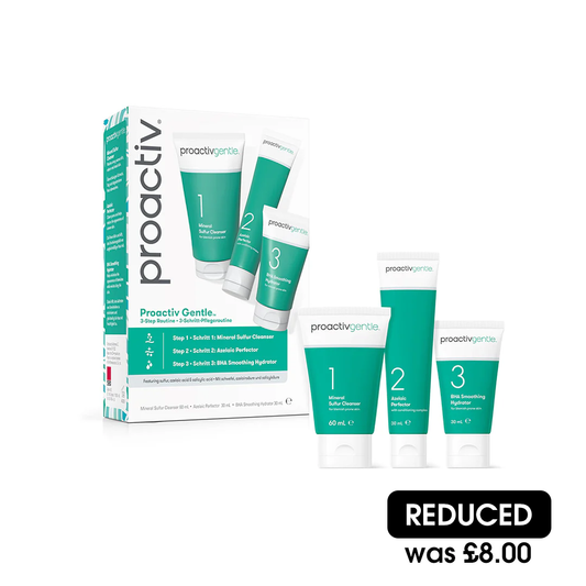 Proactiv Gentle 3 Step Routine Mineral Sulfer Cleanser 60ml, Azelaic Perfector 30ml, BHA Smoothing Hydrator 30ml