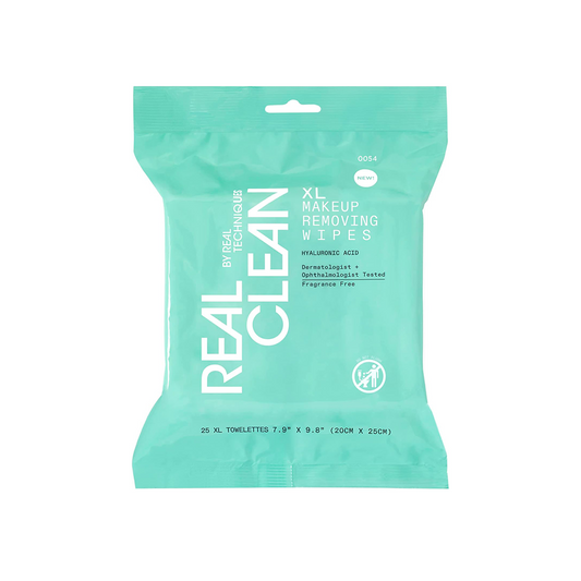 Real Techniques Real Clean XL Makeup Removing Wipes With Hyaluronic Acid