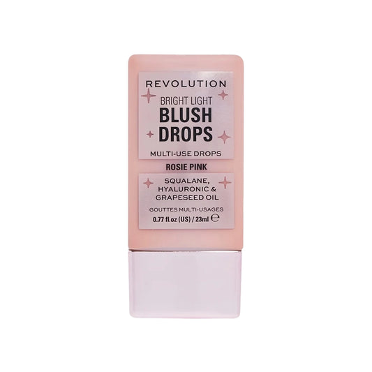 Revolution Bright Light Blush Drops Rosie Pink With Squalane, Hyaluronic & Grapeseed Oil