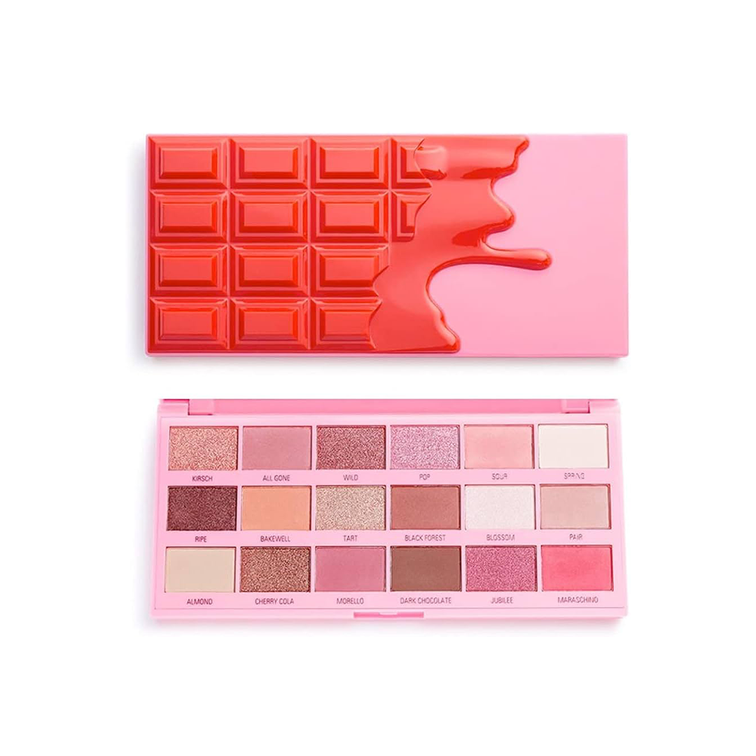 Tester Revolution I Heart Revolution Chocolate Cherry Chocolate Eyeshadow Palette