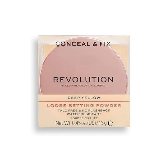 Revolution Conceal & Fix Loose Setting Powder Deep Yellow