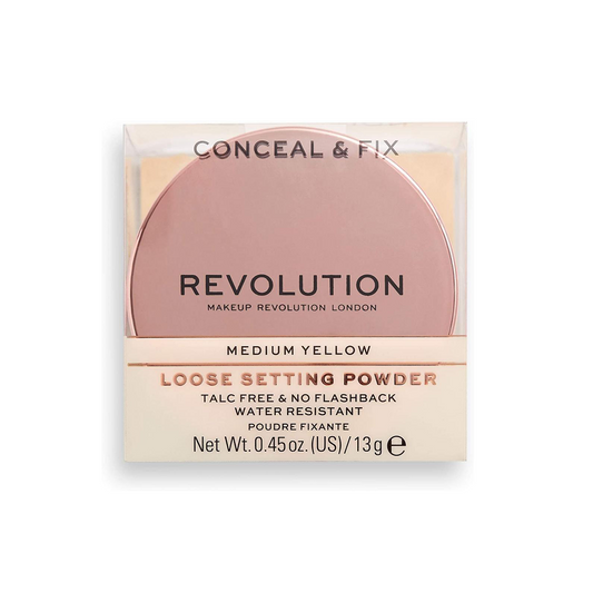 Revolution Conceal & Fix Setting Powder Medium Yellow