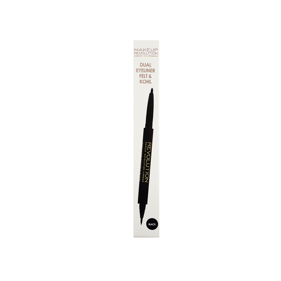 Revolution Dual Eyeliner Felt & Kohl Black
