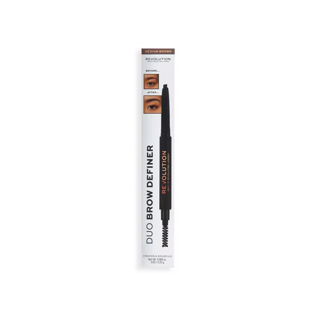 Revolution Duo Brow Definer Medium Brown