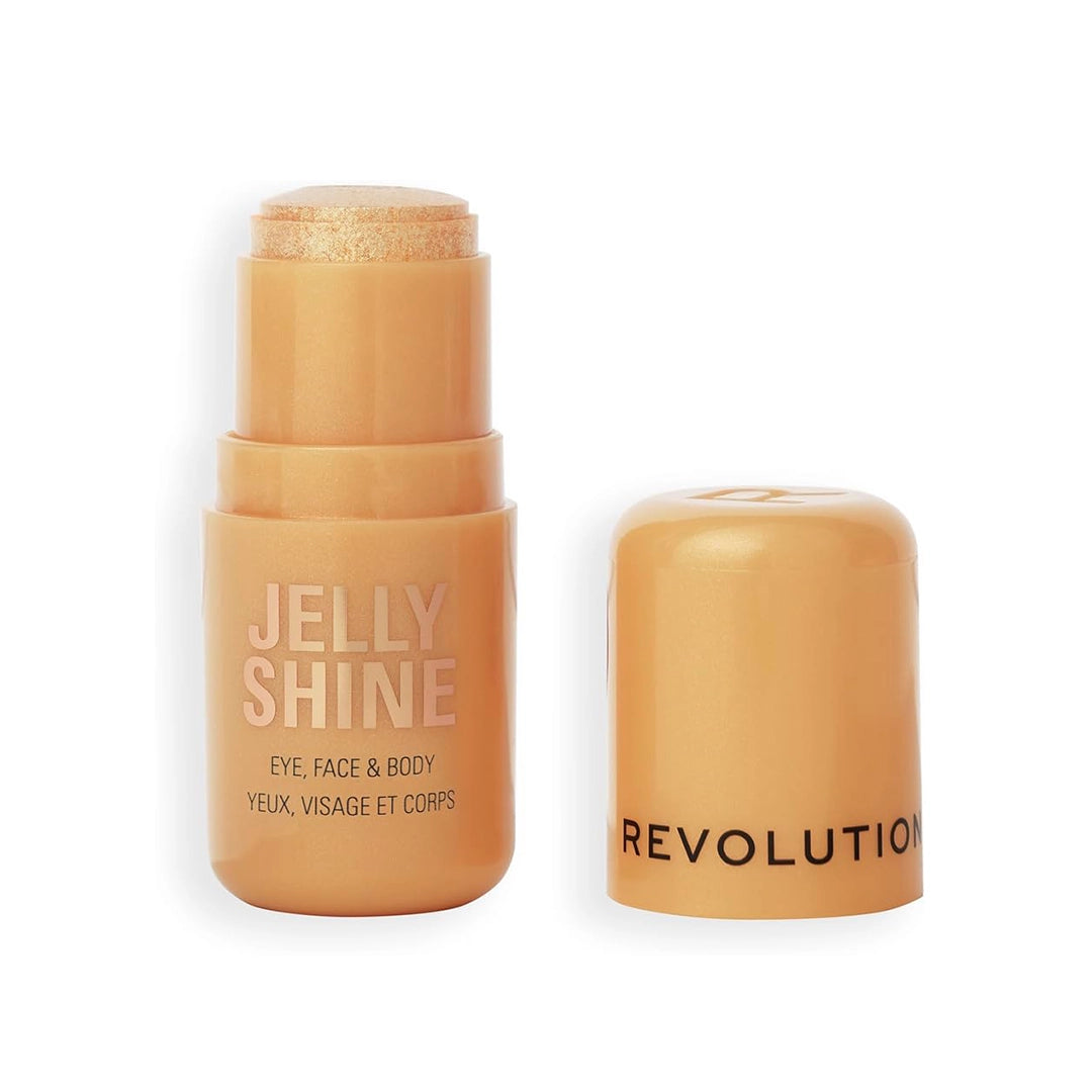 Revolution Jelly Shine Highlighter Stick Celestial Gold For Eyes, Face & Body
