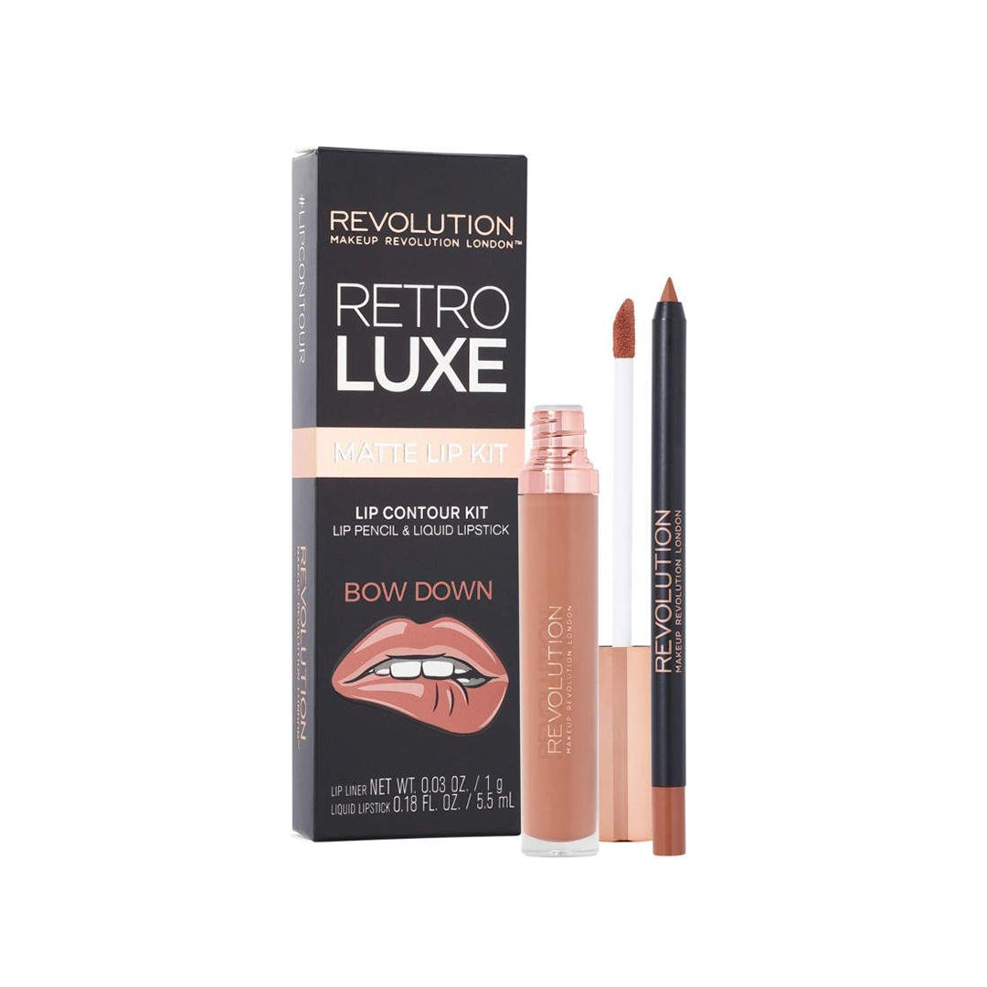 Revolution Retro Luxe Matte Lip Kit Bow Down