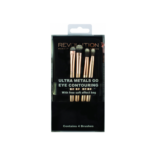 Revolution Ultra Metals Go Eye Contouring 4 Brush Set