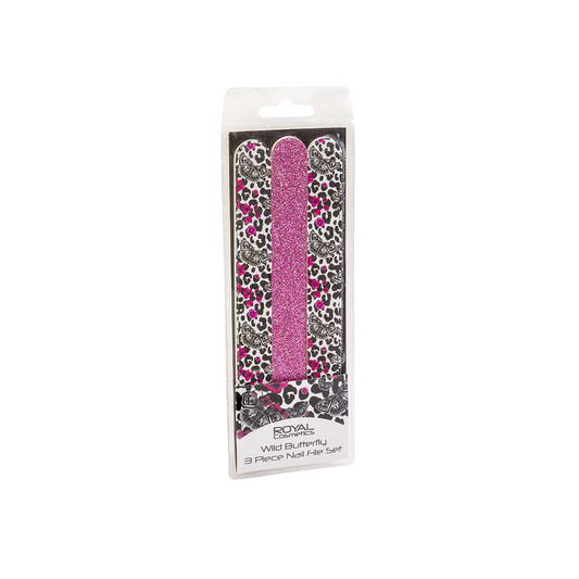 Royal Cosmetics Wild Butterfly Nail File Set 3 Piece