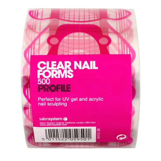 Salon System Profile Clear Nail Forms 500
