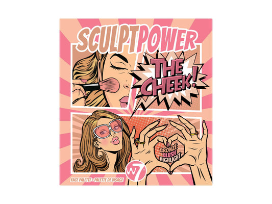 W7 Sculpt Power Bronze Blush & Highlight Palette