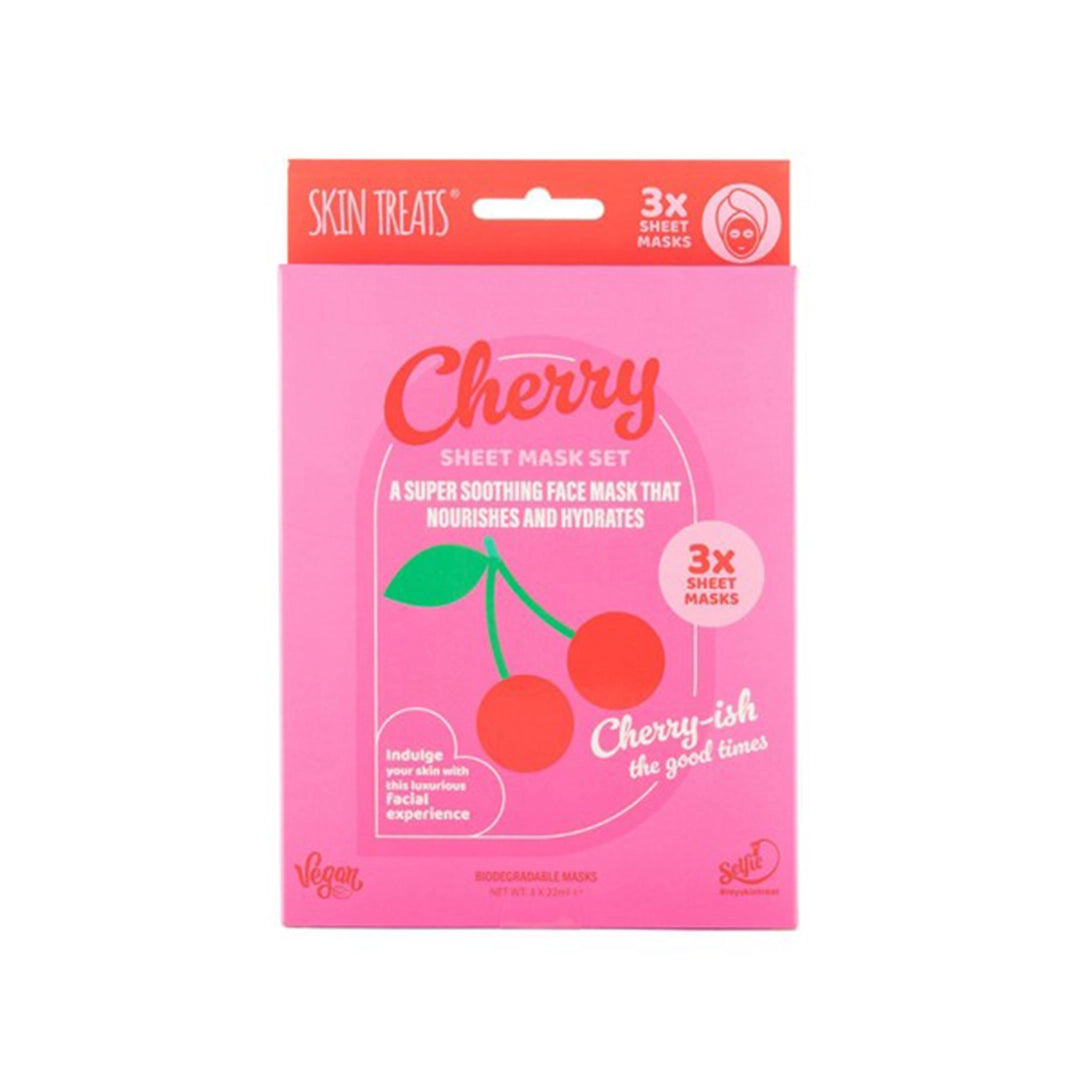 Skin Treats 3 Pack Cherry Sheet Mask Set