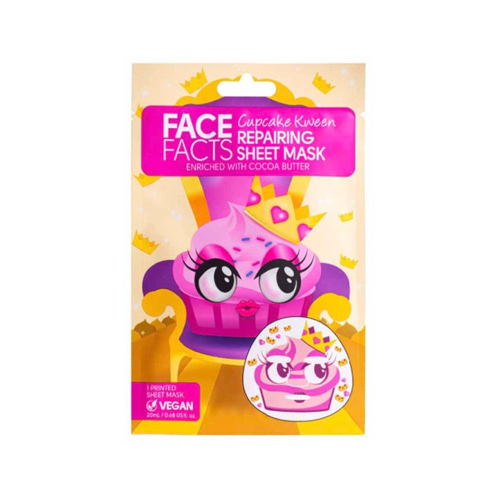 Face Facts Cupcake Kween Repairing Sheet Mask With Cocoa Butter